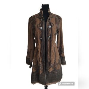 Double D Ranch Corduroy Embroidered Coat